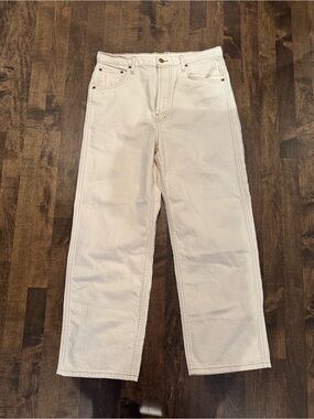 B Sides Cream Straight-Leg Jeans